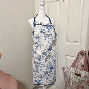 Laura Ashley Blue Floral Apron